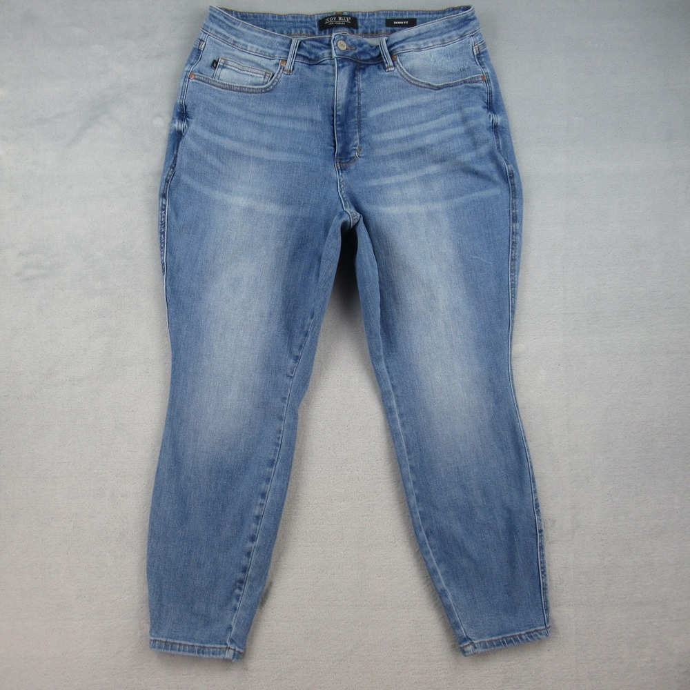 Judy Blue Skinny Fit Jeans Womens 18W Blue Light Wash Stretch Denim JB88538